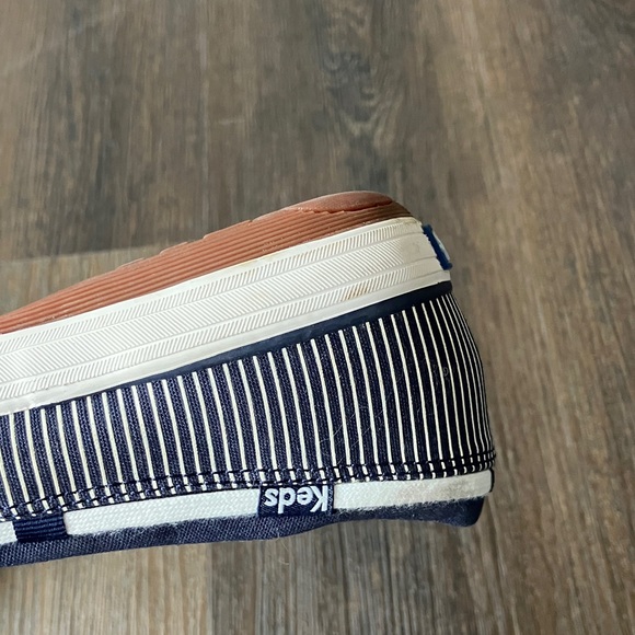 Keds Striped Canvas Shoed in Blue and White - Picture 6 of 8